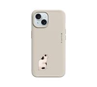 RhinoShield Coque pour [iPhone 15] | SolidX - Coque renforcée avec Absorption des Chocs, Fine et Minimaliste, Protection Contre Les Chutes aux Standards Militaires - Beige[Cats of Japan I]