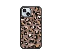 RhinoShield Coque pour [iPhone 15] | SolidX - Coque renforcée avec Absorption des Chocs, Fine et Minimaliste, Protection aux Standards Militaires - Noir [Knock Knock A2Z / Lazy Leopard]
