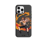 RhinoShield Coque pour [iPhone 16 Pro Max] | SolidX - Coque renforcée avec Absorption des Chocs Design Fin Protection Contre Les Chutes de 3,5 m - Noir [One Piece/Ace - Fire]