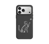 RhinoShield Coque pour [iPhone 17 Pro Max] | SolidX - Coque renforcée avec Absorption des Chocs, Fine et Minimaliste, Protection Contre Les Chutes aux Standards Militaires - Noir [Geometric Cat]