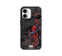 RhinoShield Coque pour [iPhone 17] | SolidX - Coque renforcée avec Absorption des Chocs, Fine et Minimaliste, Protection Contre Les Chutes aux Standards Militaires - Noir [Marvel/Spiderman - BD]