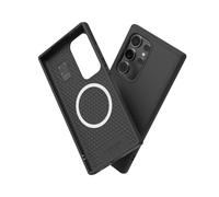 RhinoShield Coque Compatible avec [Galaxy S24 Ultra] | SolidSuit Compatible avec Magsafe - Coque Fine avec Technologie d'absorption des Chocs et Finition Premium Mate -Noir