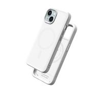 RhinoShield Coque Compatible avec MagSafe pour [iPhone 15] | SolidX - Coque renforcée avec Absorption des Chocs Design Fin Protection Contre Les Chutes de 3,5 m - Blanc
