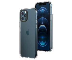 RHINOSHIELD Crystal Clear Compatible avec [iPhone 12/12 Pro] Résiste au jaunissement, Haute Transparence, Coque de Protection Personnalisable Clear - Contour objectifs Photo Noir