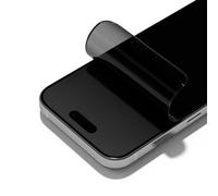 RhinoShield Protection d'écran PRO anti-espion compatible avec [iPhone 15 Pro] | Résistance renforcée contre les chocs, les rayures, anti-statique, anti-lumière bleue, outil d'installation inclus.
