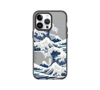 RhinoShield JellyTint Coque de Protection Transparente Compatible MagSafe pour [iPhone 14 Pro Max] Force magnétique supérieure, dépasse Normes Militaires de Chute- Noir [The Great Wave I]