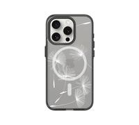 RhinoShield JellyTint Coque de Protection Transparente Compatible MagSafe pour [iPhone 15 Pro] Force magnétique supérieure, dépasse Normes Militaires de Chute- Noir [Dandelion in The Wind]