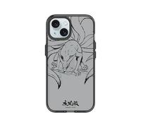 RhinoShield JellyTint Coque de Protection Transparente de Couleur Compatible avec [iPhone 15] | Dépasse Les Normes Militaires de Chute, Antichoc - Noir [Naruto/Sketch - Kyubi]