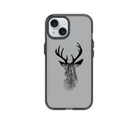 RhinoShield JellyTint Coque de Protection Transparente de Couleur Compatible avec [iPhone 15] | Dépasse Les Normes Militaires de Chute, résistant aux Rayures, Antichoc - Noir [Deer Woods]