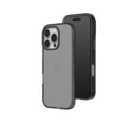 RhinoShield JellyTint Coque Transparente Compatible avec [iPhone 16 Pro] | Protection Militaire, résistante aux Rayures, Antichoc, découpe Bouton contrôle caméra - Noir Quartz