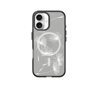 RhinoShield JellyTint Coque Transparente Compatible MagSafe pour [iPhone 16 Plus] | Force magnétique supérieure, résistante aux Rayures, découpe Bouton contrôle caméra- Noir [Dandelion in The Wind]