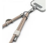 RhinoShield Lanière Dragonne tressée Fabriquée à partir de matériaux recyclés, longueur ajustable, dragonne résistante, couleurs tendances(Adaptateur pour lanière de téléphone inclus) - Or Rose