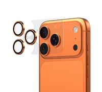 RhinoShield Orange Protections pour objectifs photo + protection du bloc photo arrière compatible avec [iPhone 17 Pro Max] | Protection complète, résistant aux rayures, outil d’alignement Inclus