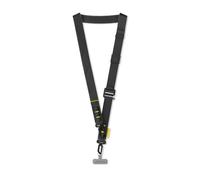 RHINOSHIELD Lanière Ultra 2-en-1 | Sangle Bandoulière et Poignet, Ajustable, Boucle pour AirPods, Clés et Porte-cartes, Sangle Urbaine pour Extérieur (Adaptateur Inclus) - Noir