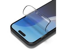 RhinoShield Protection d'écran PRO matte compatible avec [iPhone 16/15 / 14 Pro] | Résistance renforcée contre les chocs, les rayures, anti-statique, anti-lumière bleue, outil d'installation inclus.