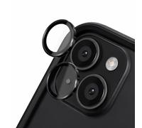 Protection d'Objectif Caméra pour iPhone 15 / 15 Plus Anti-Rayures Noir