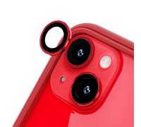 RhinoShield Protection d'objectif en verre trempé 9H compatible avec [iPhone 14/14 Plus] | Résistance aux chocs et aux rayures, haute clarté, protection anti-éclats, techn anti-buée - Rouge