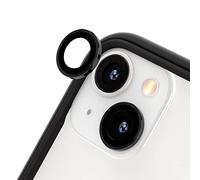 RhinoShield Protection d'objectif en verre trempé 9H compatible avec [iPhone 14/14 Plus] | Résistance aux chocs et aux rayures, haute clarté, protection anti-éclats, techn anti-buée - Noir