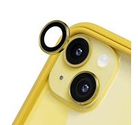 RhinoShield Protection d'objectif en verre trempé 9H compatible avec [iPhone 14/14 Plus] | Résistance aux chocs et aux rayures, haute clarté, protection anti-éclats, techn anti-buée - Jaune