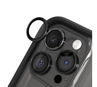 RhinoShield Protection d'objectif en verre trempé 9H compatible avec [iPhone 15 Pro / 15 Pro Max] | Résistance aux chocs et aux rayures, haute clarté, protection anti-éclats, techn anti-buée - Noir