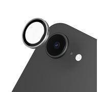 RhinoShield Protection d'objectif en verre trempé 9H compatible avec [iPhone 16e] | Résistance aux chocs et aux rayures, haute clarté, protection anti-éclats, technologie anti-buée - Argent