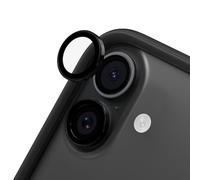 RhinoShield Protections pour objectifs Photo Compatible avec [iPhone 17/16 Plus / 16] Verre Trempé 9H | Résistant aux Chocs et aux Rayures, Haute Transparence, Protection Contre Les éclats - Noir