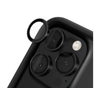 RhinoShield Protection d'objectif en verre trempé 9H compatible avec [iPhone 16 Pro / 16 Pro Max] | Résistance aux chocs et aux rayures, haute clarté, protection anti-éclats, techn anti-buée - Noir