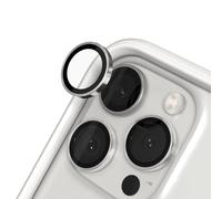RhinoShield Protection d'objectif en verre trempé 9H compatible avec [iPhone 16 Pro / 16 Pro Max] | Résistance aux chocs et aux rayures, haute clarté, protection anti-éclats, techn anti-buée - Argent