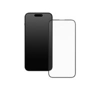 RhinoShield Protection d'écran en verre trempé 9H compatible avec [iPhone 15 Pro Max] | Haute transparence, à la lumière bleue, couverture complète, incurvée 3D, outil d'installation inclus