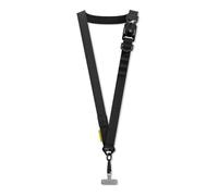 Sangle de téléphone RHINOSHIELD|Boucle magnétique avec système d'attache ultra-rapide, boucles supplémentaires pour accrocher des accessoires(Adaptateur pour lanière de téléphone inclus)-Noir