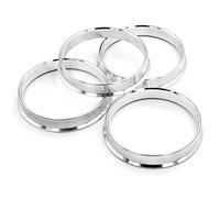 Rhinotuning 4 anneaux de centrage Ø 60,1 mm vers Ø 56,1 mm argent aluminium