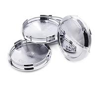 RhinoTuning BR3Z-1130-B 1LB74TRMAB C-053 Lot de 4 cache-moyeux chromés pour cache-moyeux OD 64 mm ID 60 mm Convient pour Mustang Rad