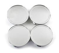 RhinoTuning Lot de 4 cache-moyeux chromés OD 75 mm ID 69,5 mm