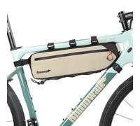 Rhinowalk Sac de Cadre de vélo, Sac Triangulaire imperméable pour vélo, Sac de Rangement sous Le Tube supérieur, Pochette d'angle, Accessoires de vélo, Accessoires de vélo de Route, 2,7 L, Beige