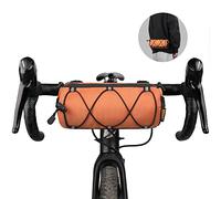 Rhinowalk Sac de guidon de vélo avec bandoulière pour vélo de route, VTT et voyages, Orange