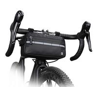 Rhinowalk Sac de guidon de vélo - Sac avant de vélo - 3 l - Panier étanche pour vélo de sport - Accessoires de cyclisme professionnels - Noir