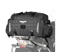 Rhinowalk Sac de queue de moto - Bagage de voyage extensible de 50 à 70 L, sac de selle de sport, sac de casque étanche avec housse de pluie, sac à dos et système Molle, noir