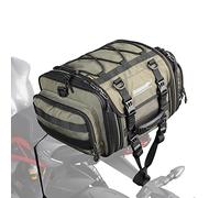 Rhinowalk Sac de selle de moto Sac de queue de moto étanche et extensible Sacoche latérale Sports motorisés Bagage de voyage (Vert armée, 26 L)