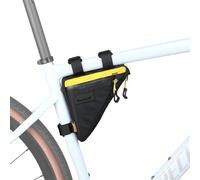 Rhinowalk Sac de vélo étanche pour cadre de vélo - Sac triangulaire de 0,9 l - Pochette de vélo sous tube - Accessoires de cyclisme professionnels (S) - Noir et jaune