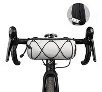 Rhinowalk Sacoche de guidon de vélo avec bandoulière pour vélo de route, VTT, voyage (blanc)