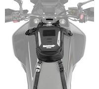 Rhinowalk Sacoche de réservoir de moto 2,4 l - Sac multifonction comme poche de jambe, poche poitrine ou sac croisé - avec ou sans fixation magnétique, noir, 2.4 litri, Sans aimant