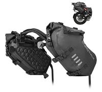 Rhinowalk Sacoche de Selle de Moto - 18 L (9 L x 2) - Étanche - Sac latéral pour Bagages - Sac arrière