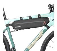 Rhinowalk Sacoche pour Cadre de vélo, Sacoche Triangulaire imperméable sous Tube supérieur, Pochette de Rangement d'angle, Accessoires de Cyclisme et de vélo de Route, 2,1 L, Noir