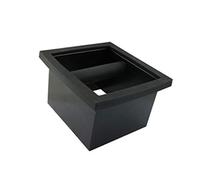 Rhinowares Knock Chute Carré Base en caoutchouc antidérapant et manchon pour réduire le bruit Noir