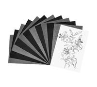 RhiVrillion 100 Feuilles Papier Carbone Noir A4, Papier de Transfert pour Textile, Bois et Toile - Papier Calque Réutilisable pour Dessin, Couture et Arts Graphiques (21 x 29,7 cm)