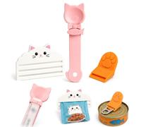 RhiVrillion Set 3-en-1 : presse-sachet de nourriture pour chat, ouvre-boîte et lance pilule - outil distributeur