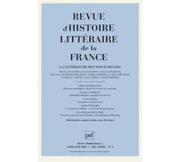 RHLF 2003, n° 2 La littérature des non-écrivains - Collectif - Puf - broché - Revue