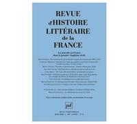 RHLF 2009, n° 2 La nouvelle en france dans le premier vingtieme siecle - Collectif - Puf - broché - Revue