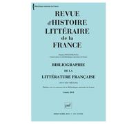 RHLF 2015, Bibliographie 2014 Bibliographique, Edition 2015 - Collectif - Puf - broché - Revue