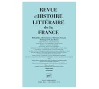 RHLF 2015, n° 1 Bibliophilie, collectionnisme et littérature française - Hommage à M. Jean Bonna - Collectif - Puf - broché - Revue